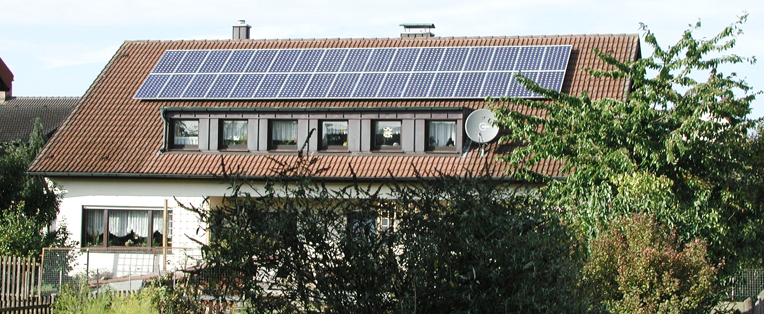Privathaus mit Photovoltaikanlage