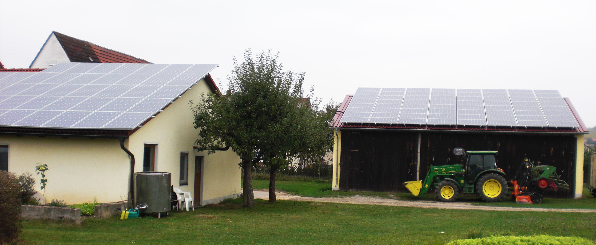 Landwirtschaft mit Solaranlage
